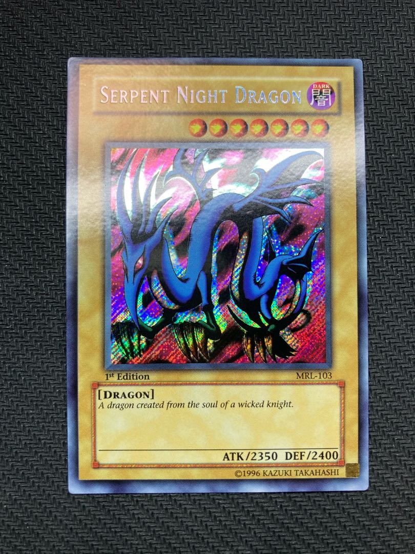 Beautiful grade, with magnet loader] Evil Knight Dragon, English Secret Rare.