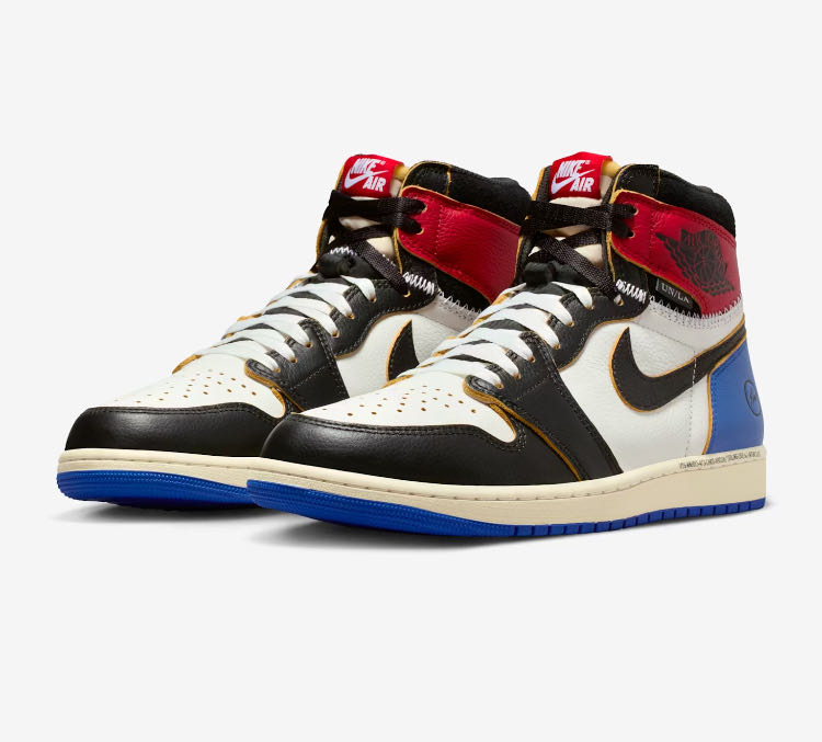 fragment design × UNION × Nike Air Jordan 1 High OG "Black/Varsity Red" 28cm