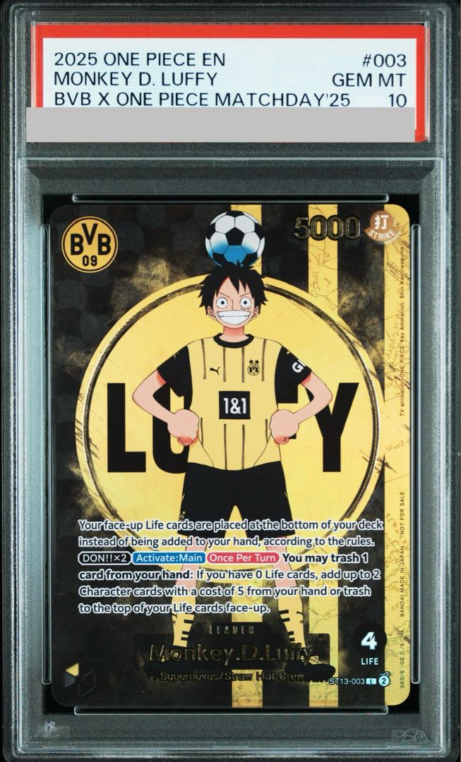 【PSA10】モンキー・D・ルフィ 《英語版》 (ドルトムント) [L] {ST13-003} 1枚