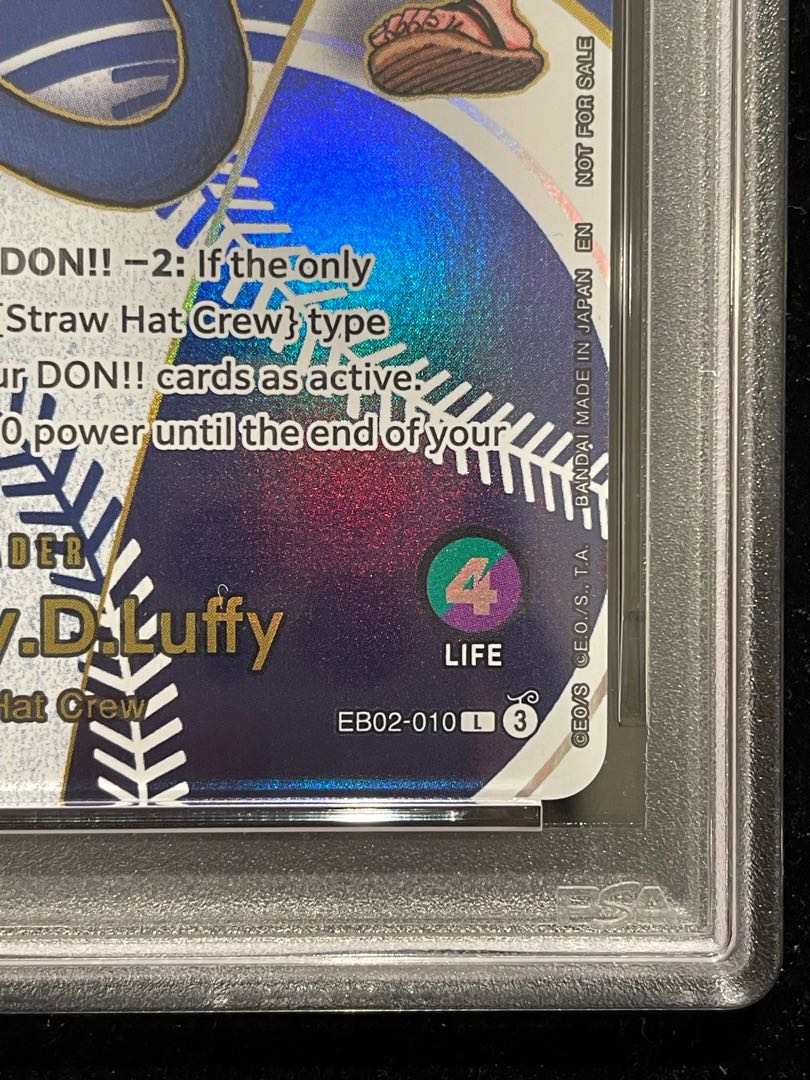 PSA10] Monkey D. Luffy (English Version / Dodgers) PROMO EB02-010 1枚
