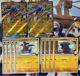 two sheets (pieces) (of paper) Cynthia's Garchompex RR 044/063