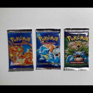 ポケモンカード　ベースセット　Base Set 1st Edition 3パックpokmon trading card game 英語版 3枚