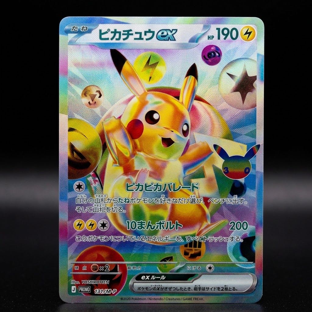 Pikachuex PROMO 131/M-P YOSHIROTTEN 30th Anniversary / Japanese Pikachu ex Promo 131/M-P Pokémon Card 30th Anniversary 1枚