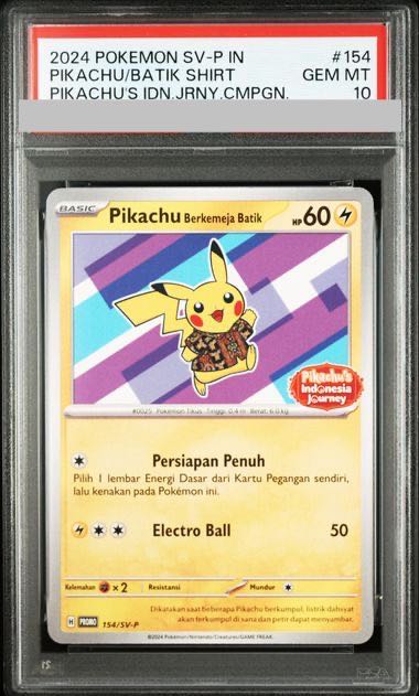 【PSA10】バティックシャツのピカチュウ 《インドネシア語/ネイティオ柄》 (プロモ) {154/SV-P} [海外版] 1枚