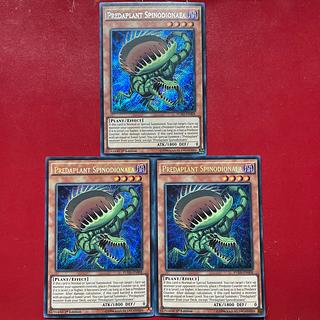 遊戯王 捕食植物スピノ・ディオネア 【FUEN】海外版 シークレット 3枚セット 1枚