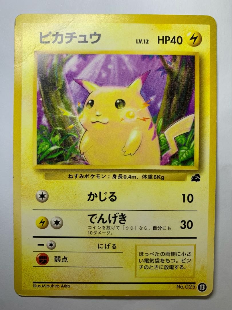 Pikachu18/Intro Pack (Bulbasaur mark) Pokémon Card Old Back