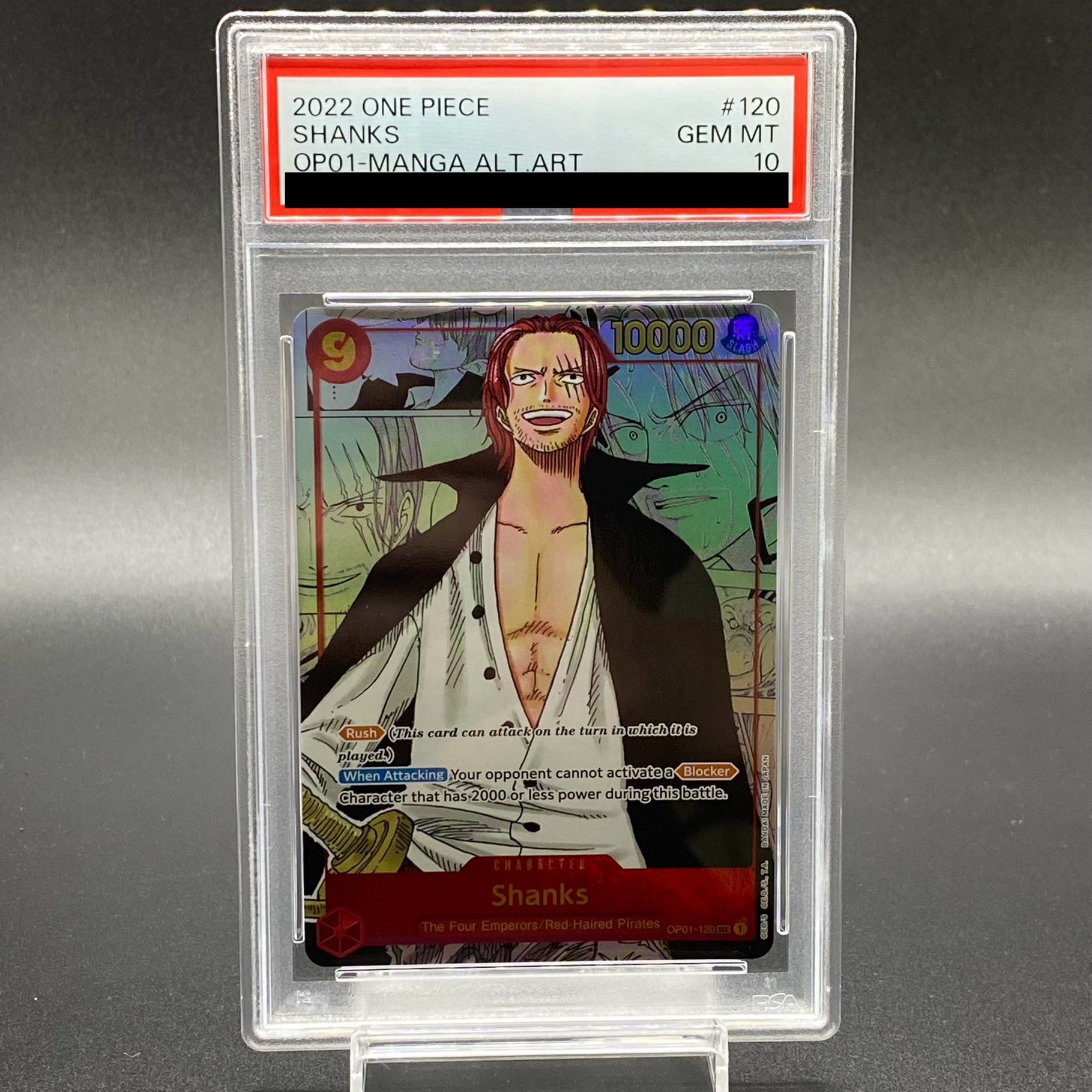 [PSA10] Shanks 《English Edition》 (Comipara / Manga Background) [SEC] {OP01-120}