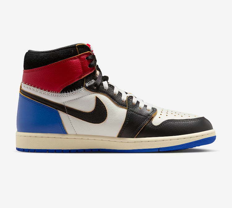 fragment design × UNION × Nike Air Jordan 1 High OG "Black/Varsity Red" 28cm