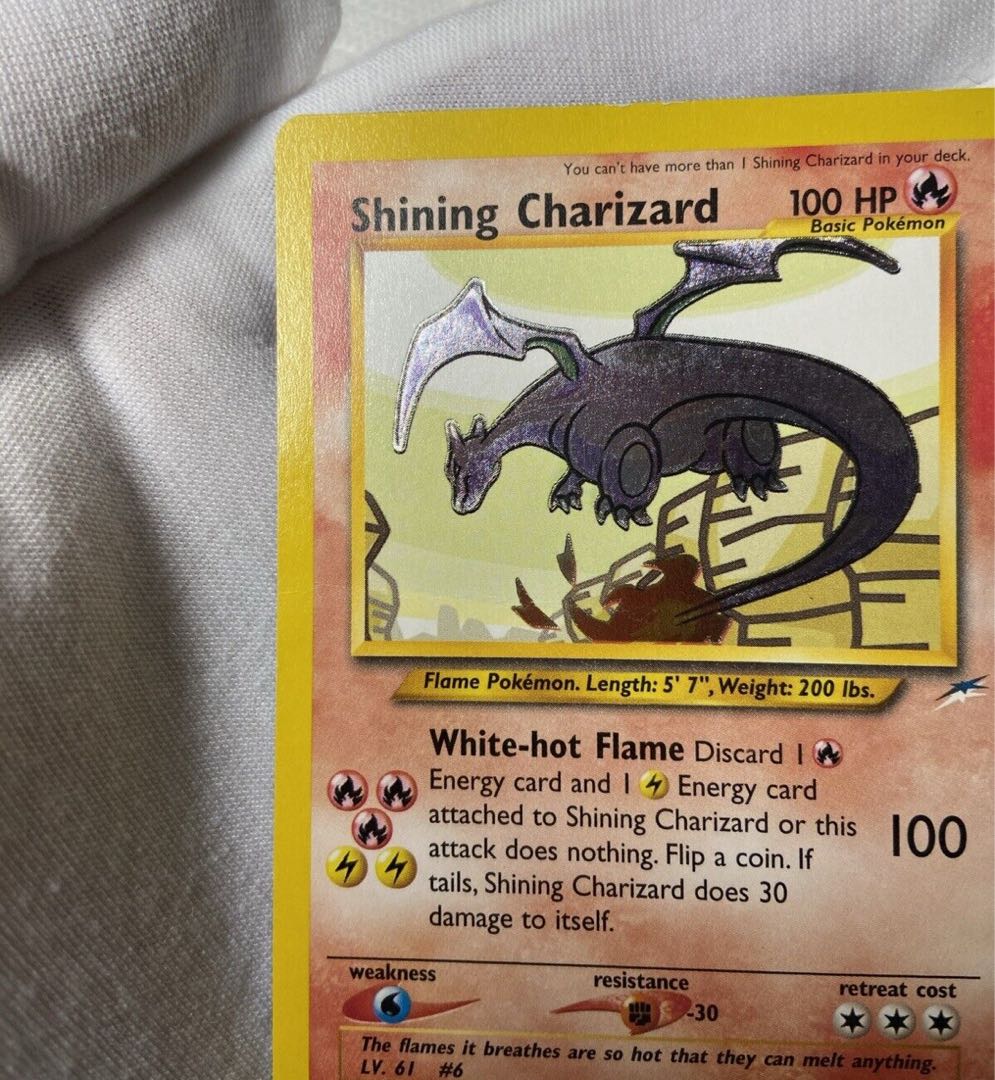 Pokemon card shining charizard English version pokemon card