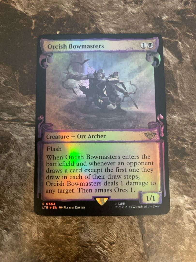 MTG オークの弓使いfoil ショーケース　指輪物語 MTG foil 英語版 オークの弓使い ショーケース gathering