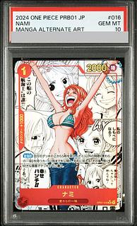 【PSA10】ナミ(パラレル)(スーパーパラレル)(コミックパラレル・コミパラ・漫画背景) P-R OP01-016 1枚
