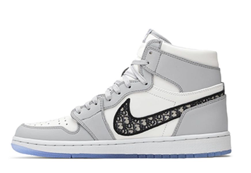 ディオール × ナイキ エアジョーダン1 ハイ OG "ディオール" ウルフグレー/セイル/フォトンダスト/ホワイト 27.5cm