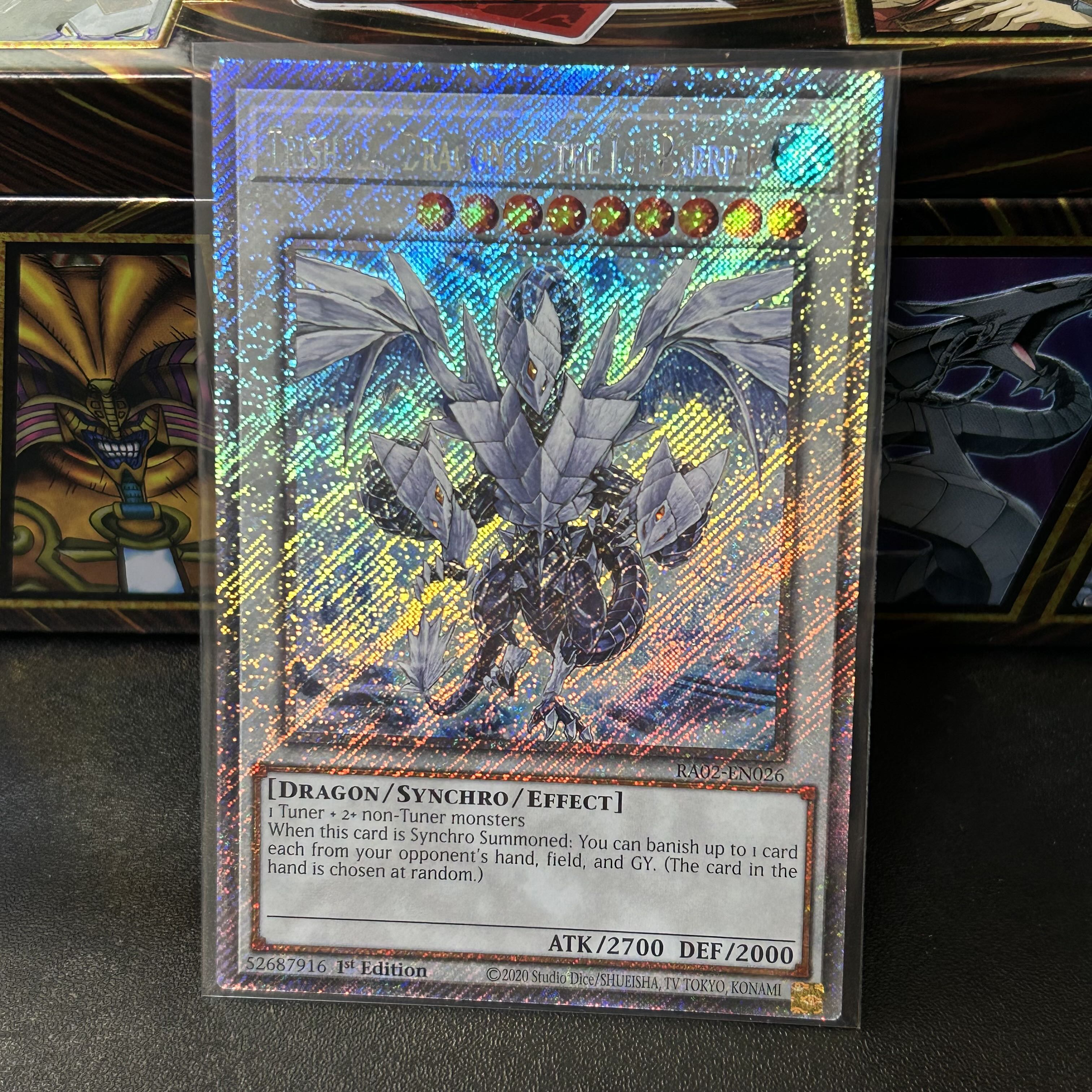 Yu-Gi-Oh English Trishula, Dragon of the Ice Barrier Platinum Secret Rare, etc. Set of 4