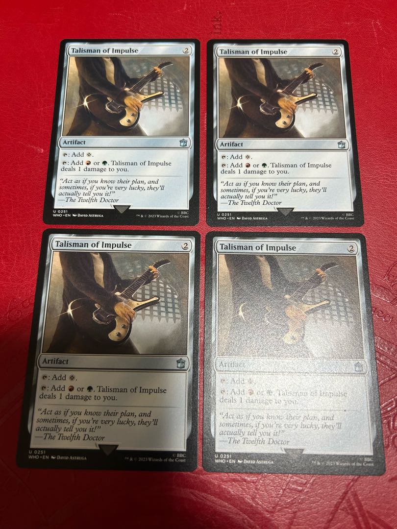 Talisman of Impulse English edition who 4-card set 4枚