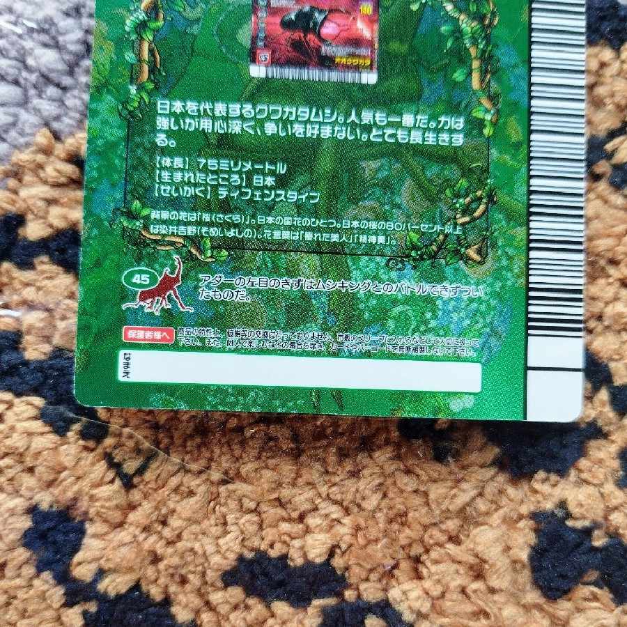 ムシキング フォレストグリーン アダー 5周年 オオクワガタ 1枚