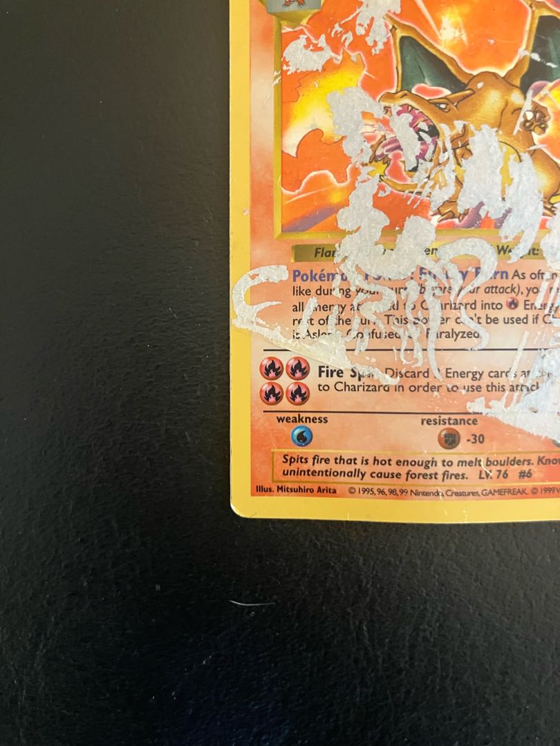 【状態】C ポケカ　英語版　リザードン　ジャンク品 1枚