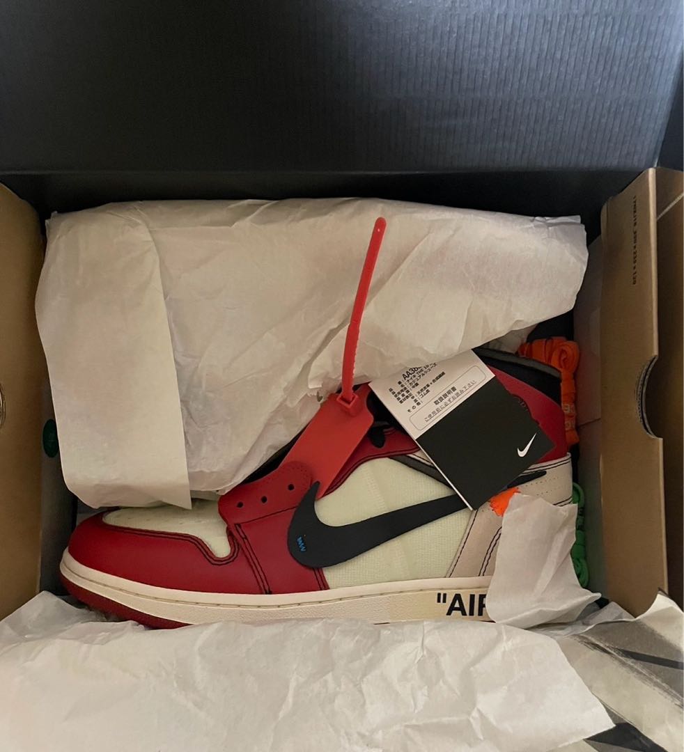 Off-White × Nike Air Jordan 1 Retro High The Ten "Chicago" White/Black/Varsity Red 28.5cm