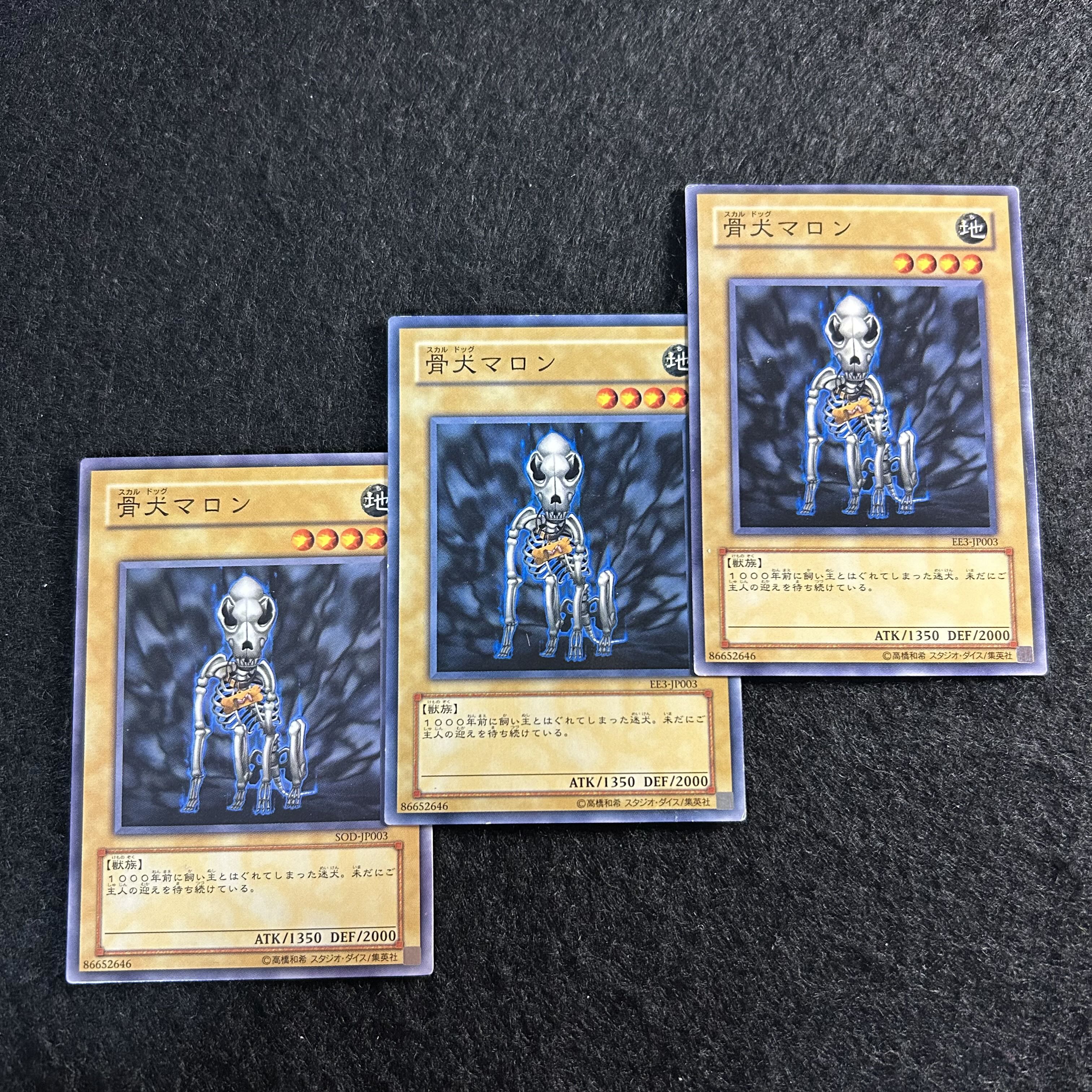 a1951【遊戯王】骨犬マロン　3枚セット 3枚