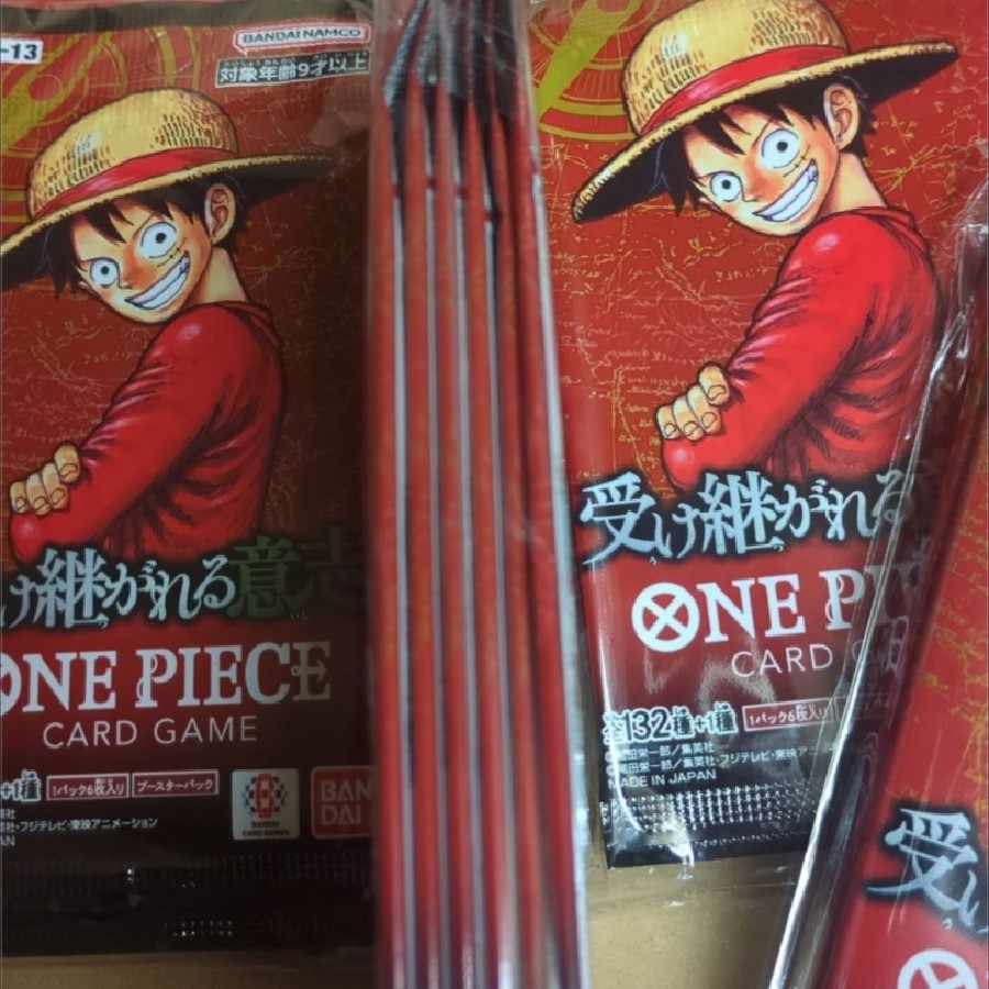 6PAC 6PAC ブースターパック 受け継がれる意志【OP-13】 未開封パック  6パック