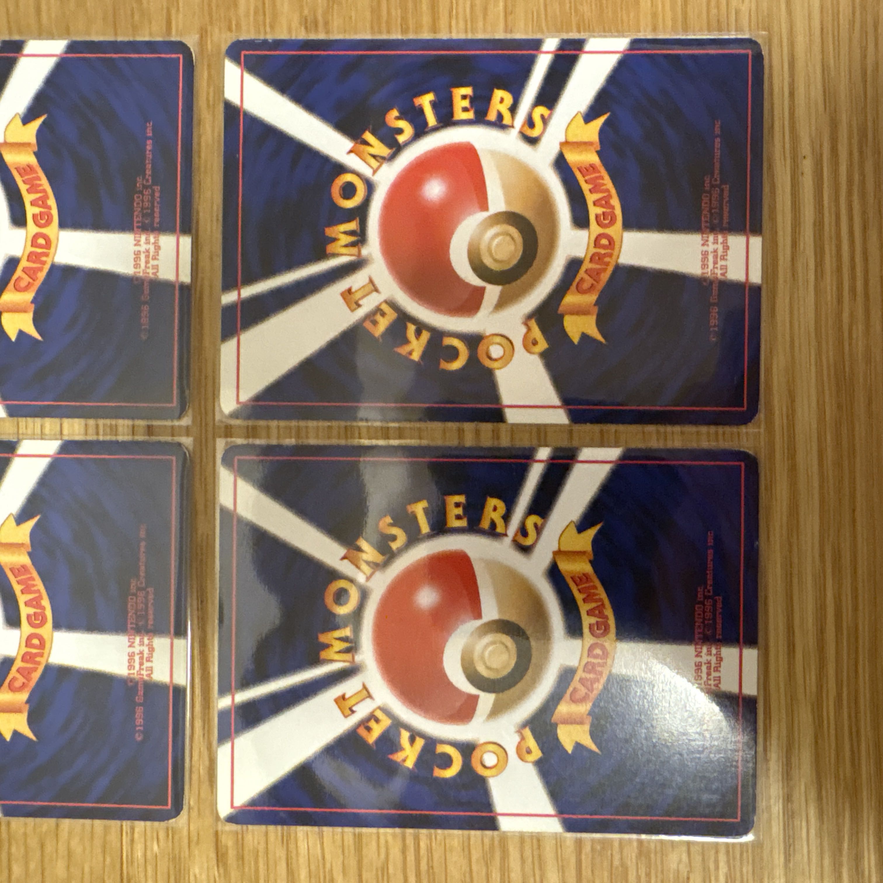 【旧裏まとめ売り】水ポケモン進化ラインセット｜当時物　シードラ　キングラー 4枚