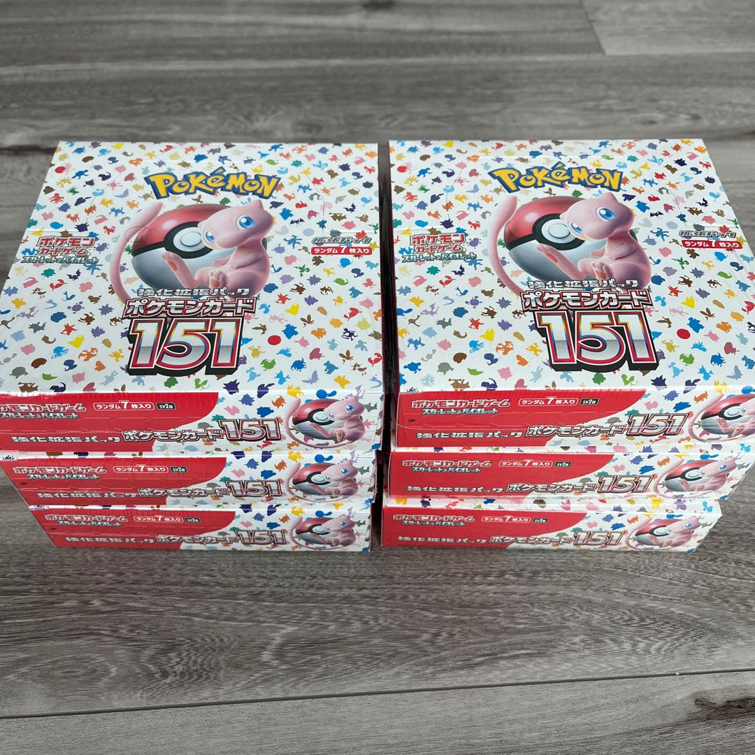 6 Box 強化拡張パック「ポケモンカード151（イチゴーイチ）」 未開封 