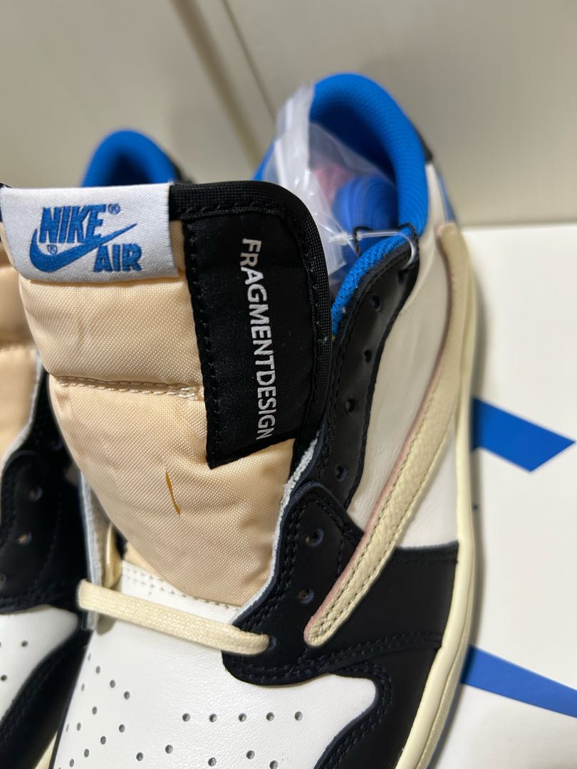 値下げ！ フラグメント デザイン × トラヴィス・スコット × ナイキ エアジョーダン 1 ロー Og セイル/ミリタリー ブルーブラックモスリン 27cm