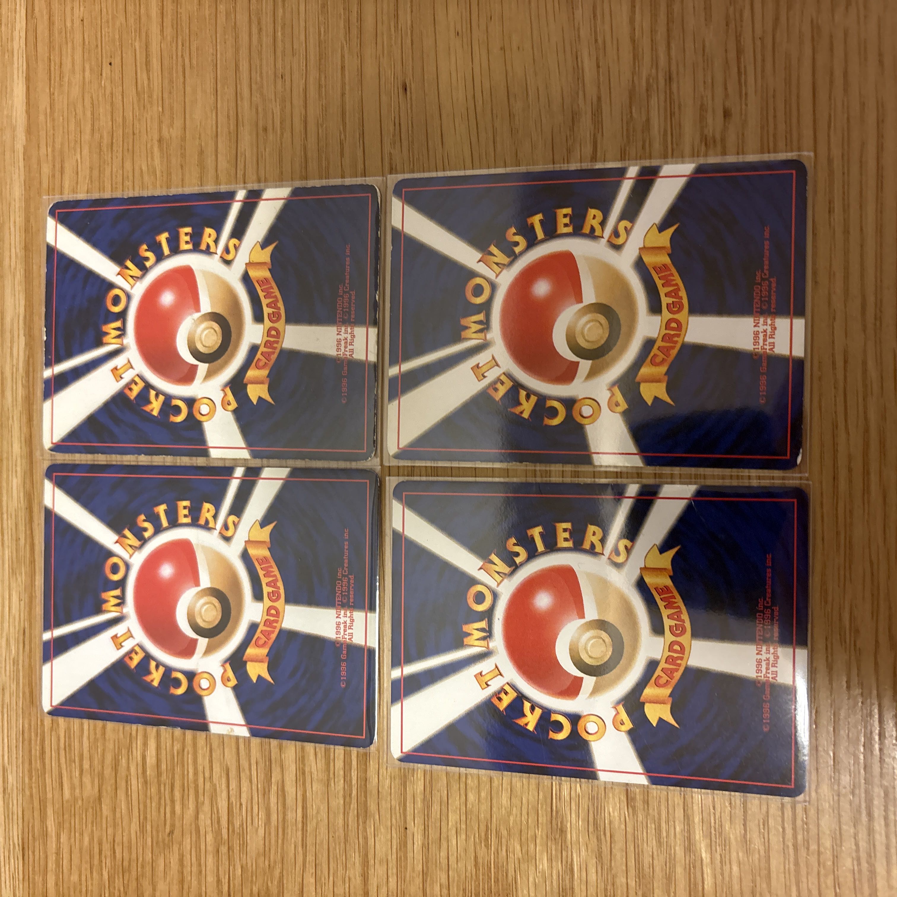 【旧裏まとめ売り】無色ポケモン進化ラインセット｜当時物　ピジョン 4枚