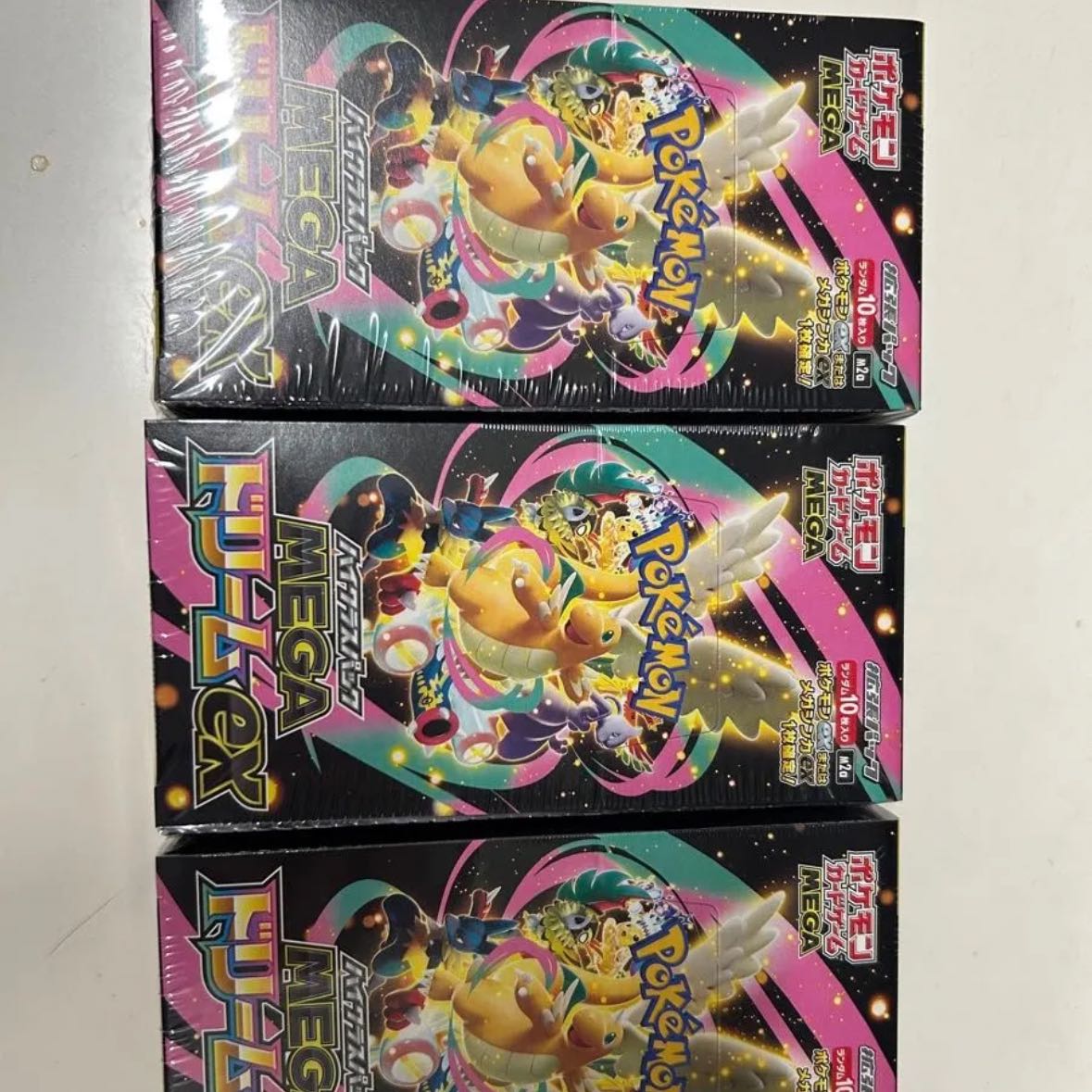 mega dream ex pokémon card game box mega 3 boxes 3BOX