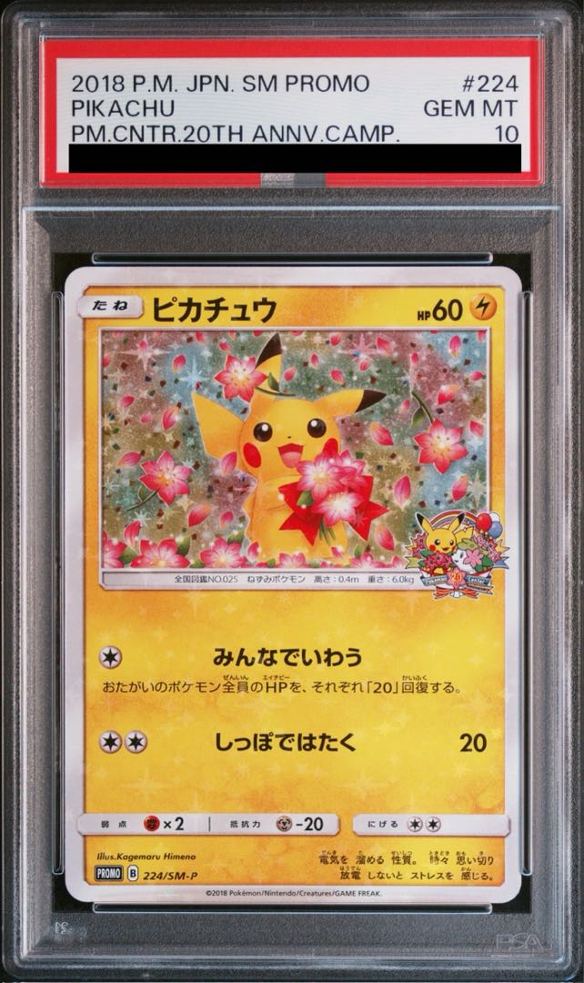 PSA10] Pikachu PROMO 224/SM-P 1枚