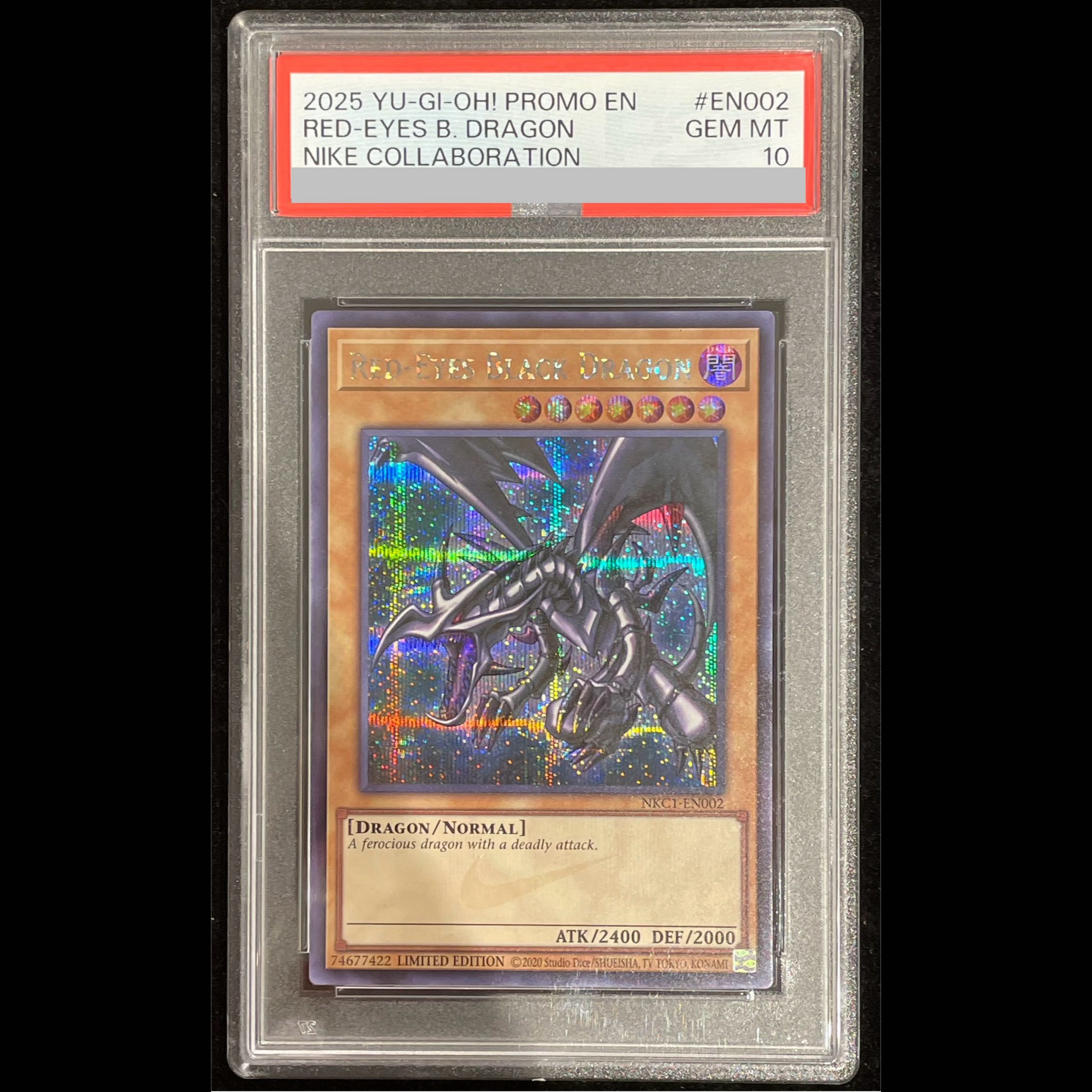 [PSA10] Red-Eyes Black Dragon (English Version/Nike Logo) [Secret] {NKC1-EN002} 1枚