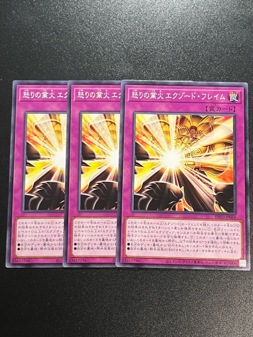 遊戯王スタジオ 3枚 怒りの業火 エクゾード・フレイム ノーマル INFO-JP068 1枚