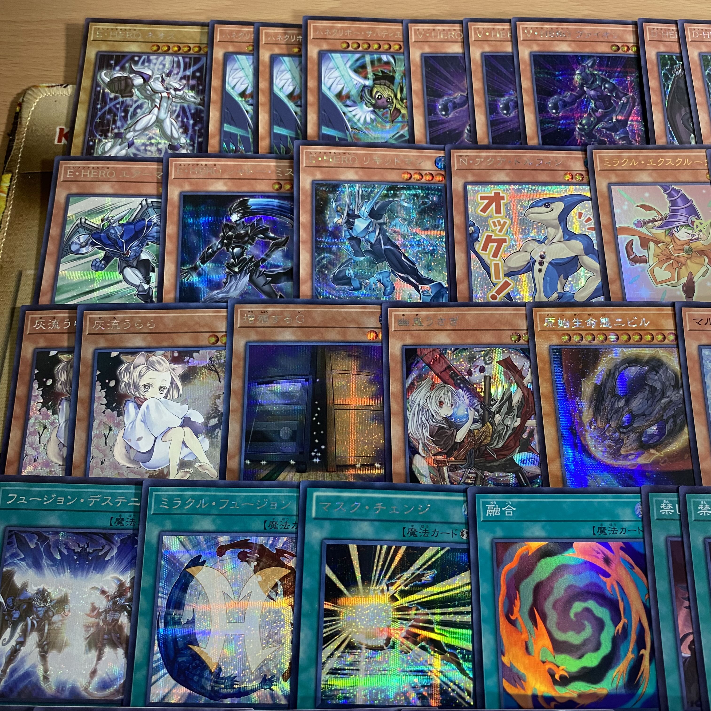 遊戯王 高レアリティ HERO デッキ 本格構築 ミラクルエクスクルーダー N・アクアドルフィン ファウンティン ダスククロウ 1枚