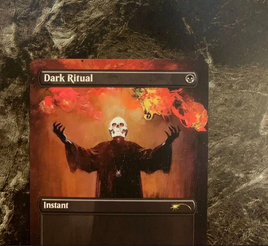 mtg Secret lair Frank Frazetta Dark Ritual Gathering Borderless Expansion FF Gathering Secret lair