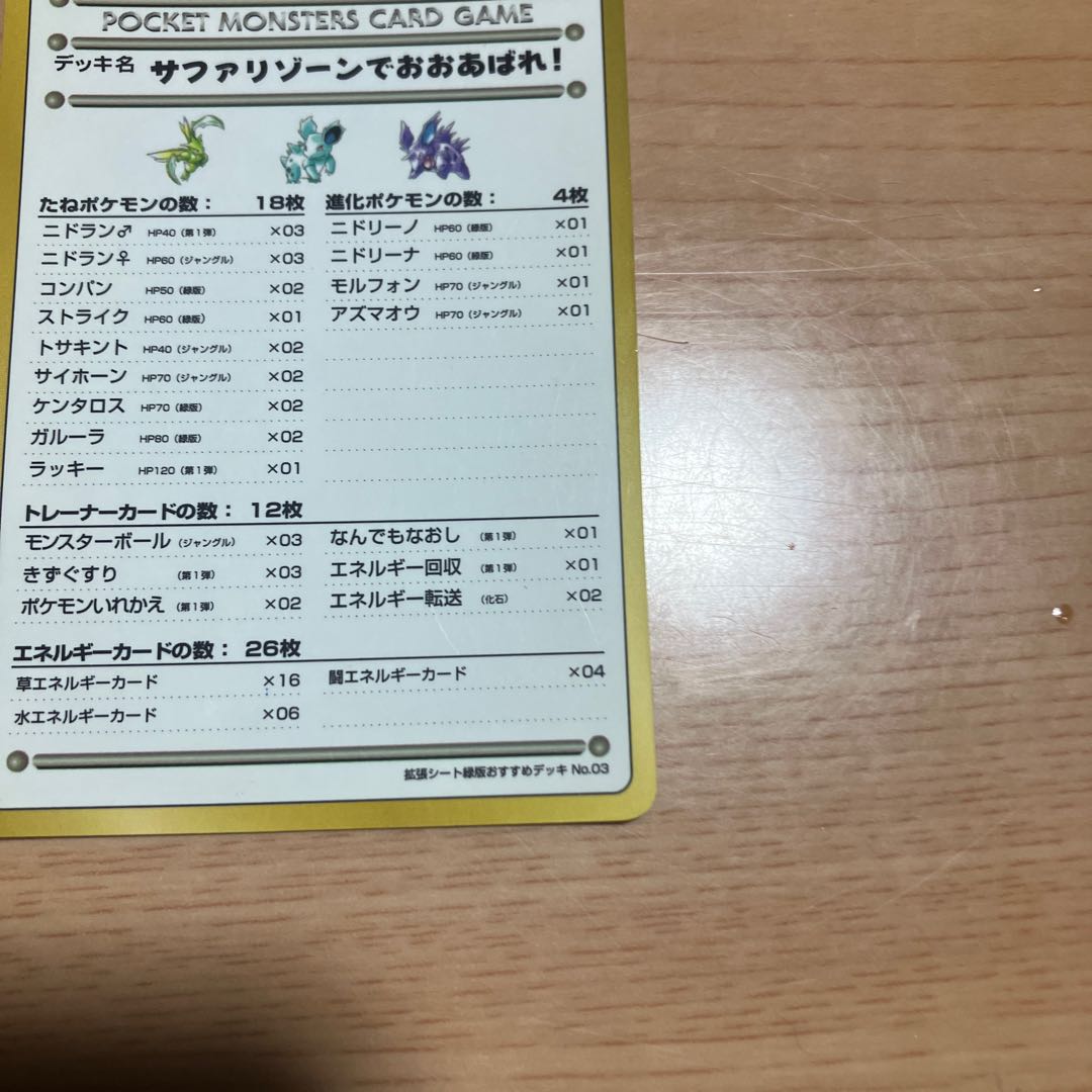 [Condition] B Pokémon Card (Old Back) Go Wild with Safari Xorn! 1枚
