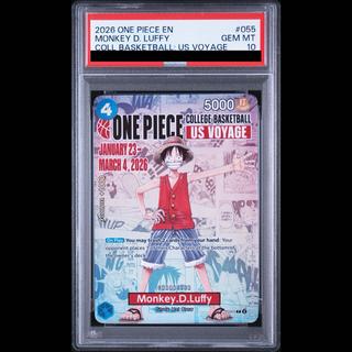 【PSA10】 モンキー・D・ルフィ 《英語版》 (COLLEGE BASKETBALL US VOYAGE) [P] {P-055} 1枚