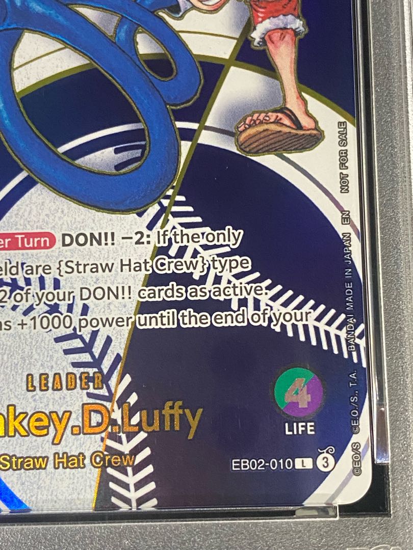 PSA10】モンキー・D・ルフィ(英語版/ドジャース) PROMO EB02-010