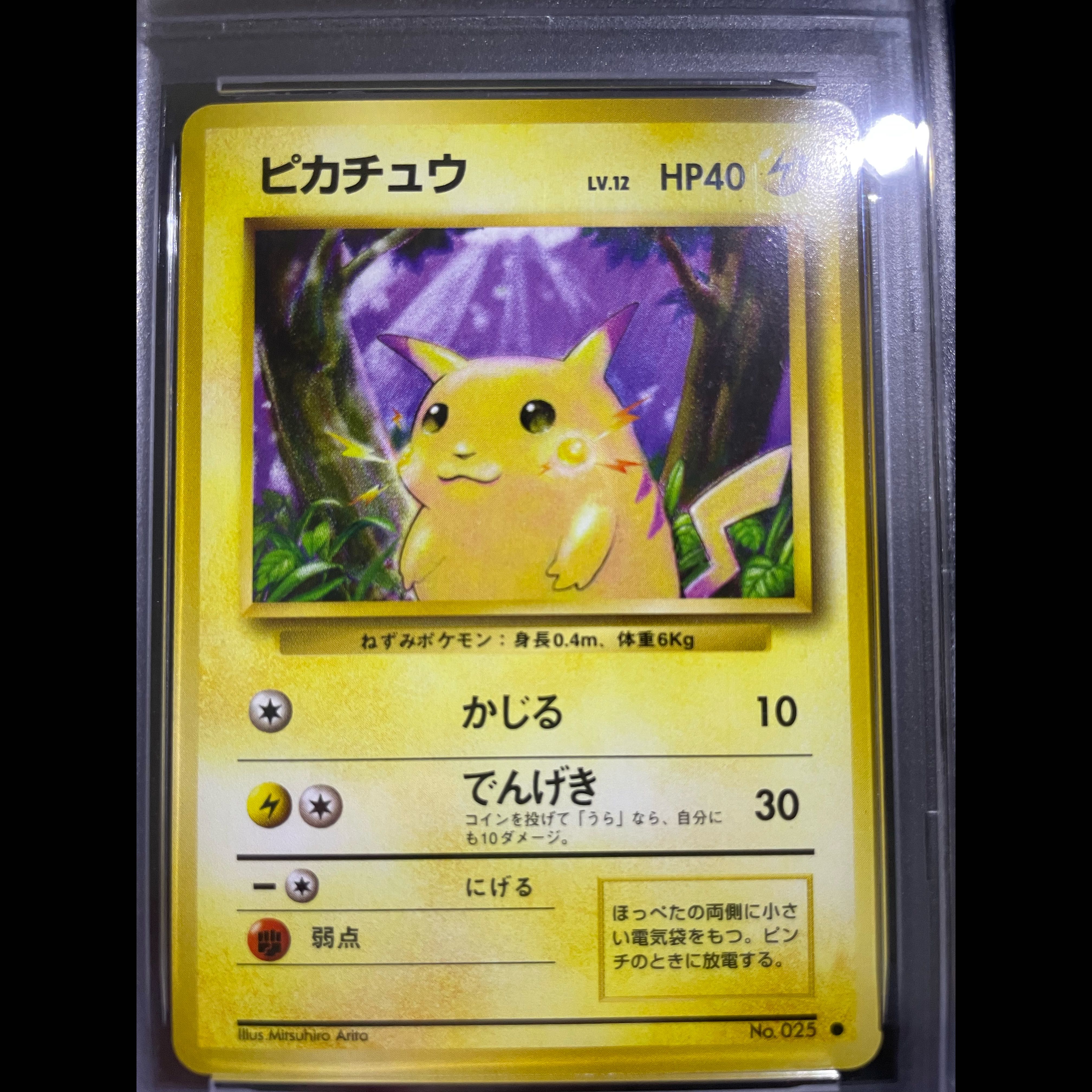 ピカチュウ 旧裏　マークあり　PSA10 No.25 ● 第1弾拡張パック 1枚