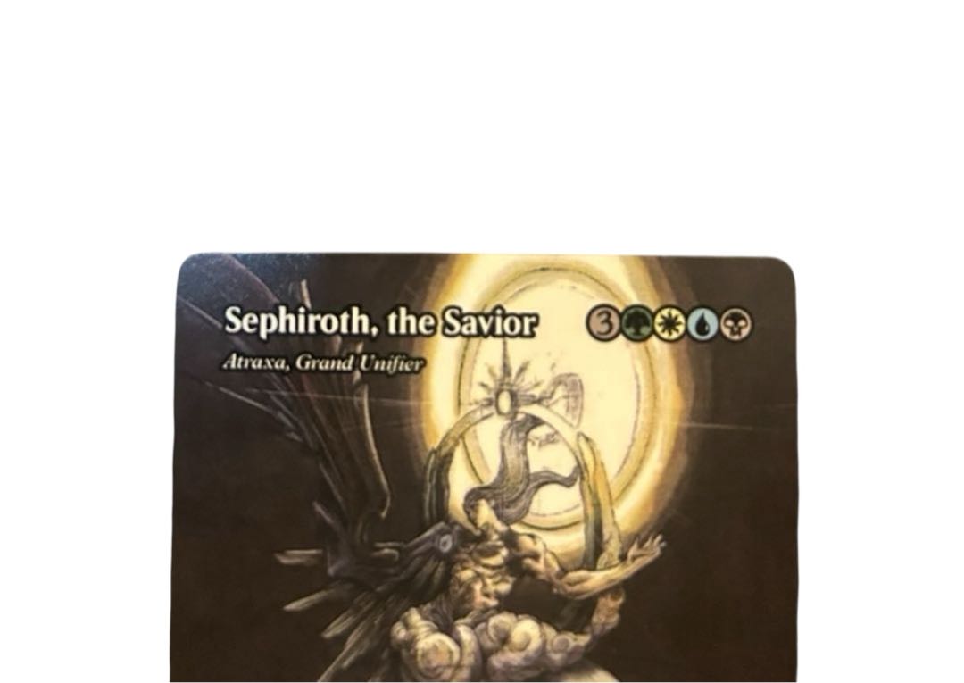 救済者、セフィロス　英語　MTG 偉大なる統一者、アトラクサ 継承史 ショーケース マジックザギャザリング  1枚