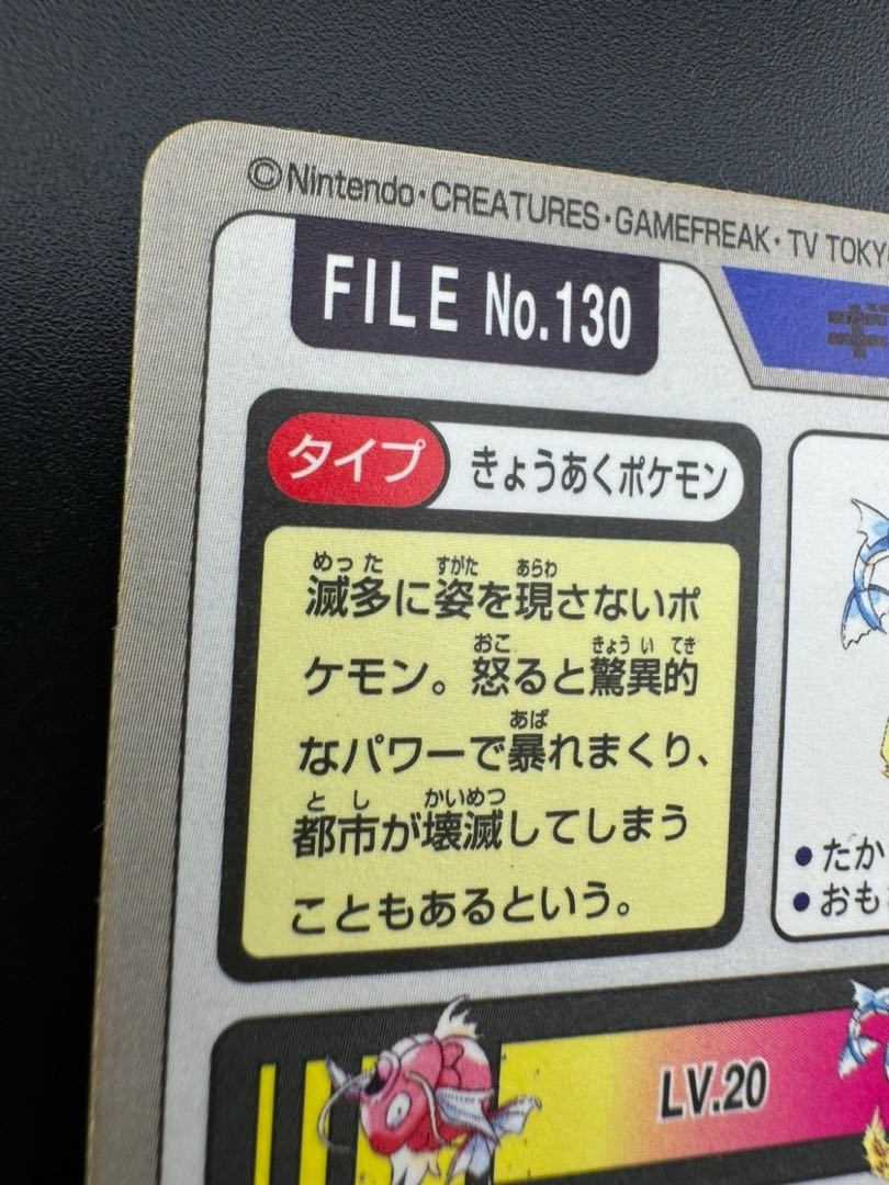 【中古品】 ギャラドス　 FILE No.130  カードダス  ポケモン