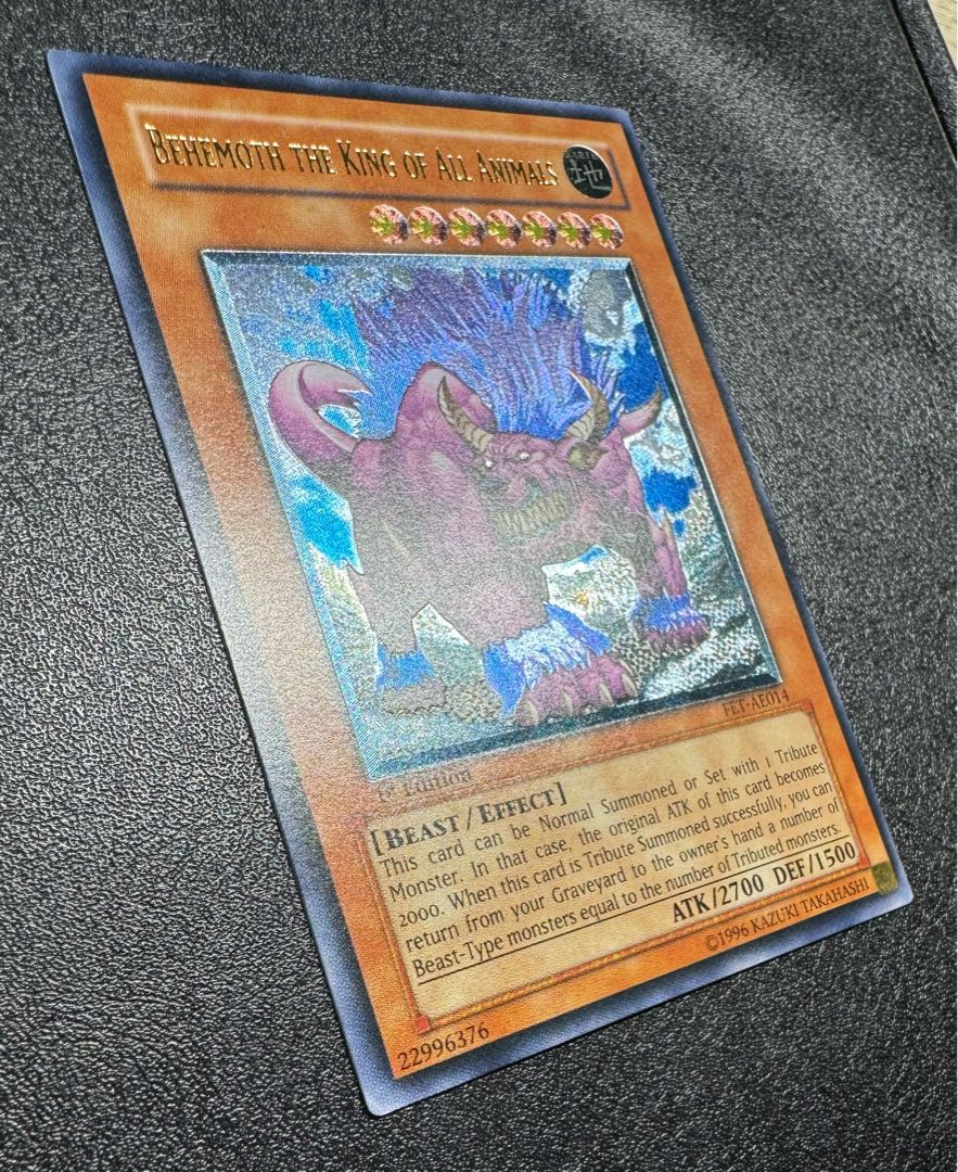 遊戯王 百獣王 ベヒーモス PSA8 旧アジア版 1st レリーフ 遊戯王 百獣