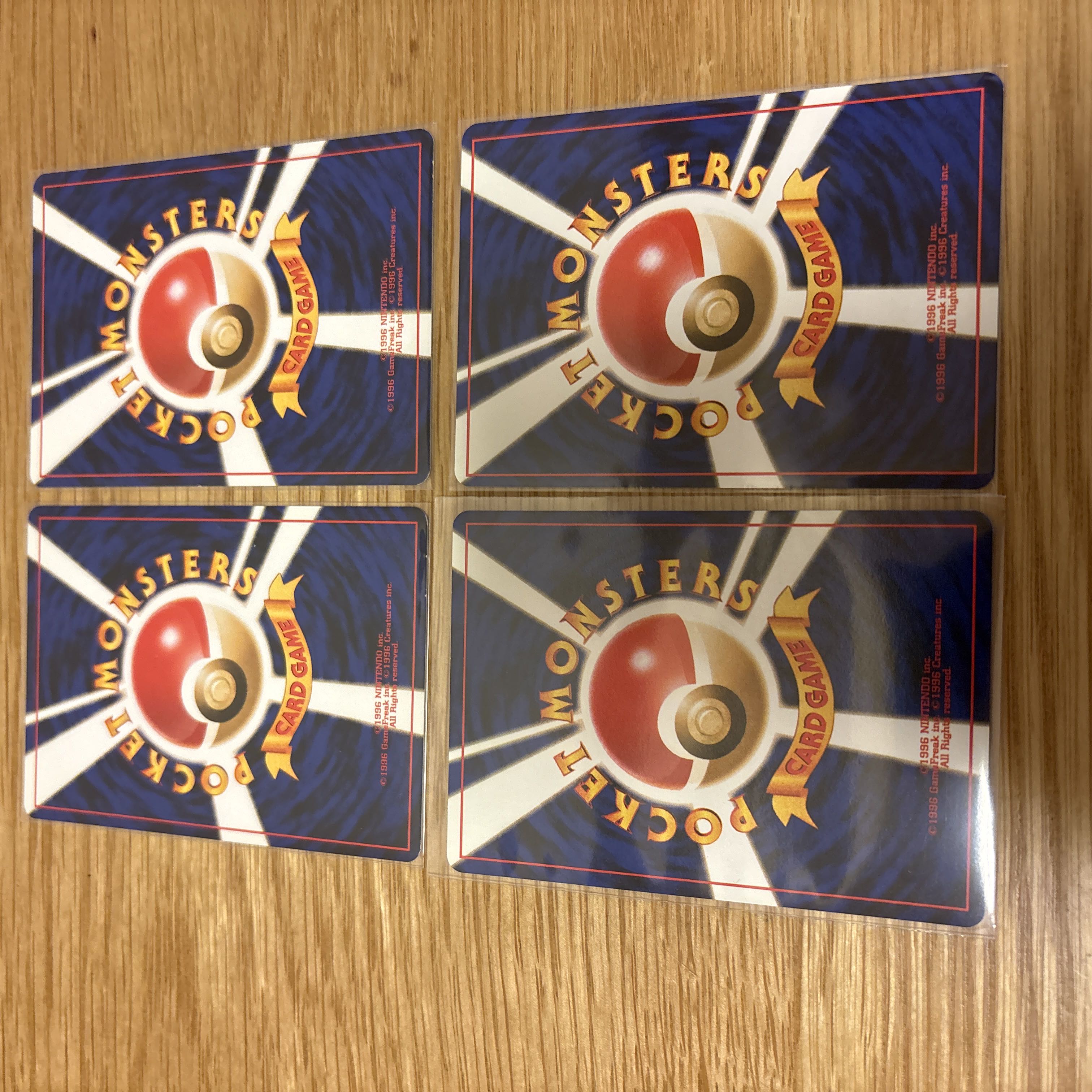 【旧裏まとめ売り】草ポケモン進化ラインセット｜当時物　レディアン　ポポッコ 4枚