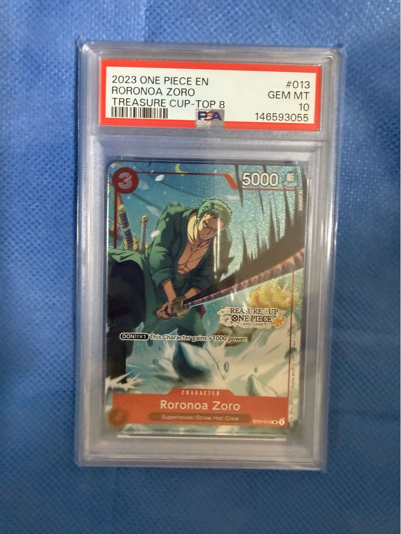 PSA10 Roronoa Zoro SR English Treasure Cup Top 8 One Piece 1枚
