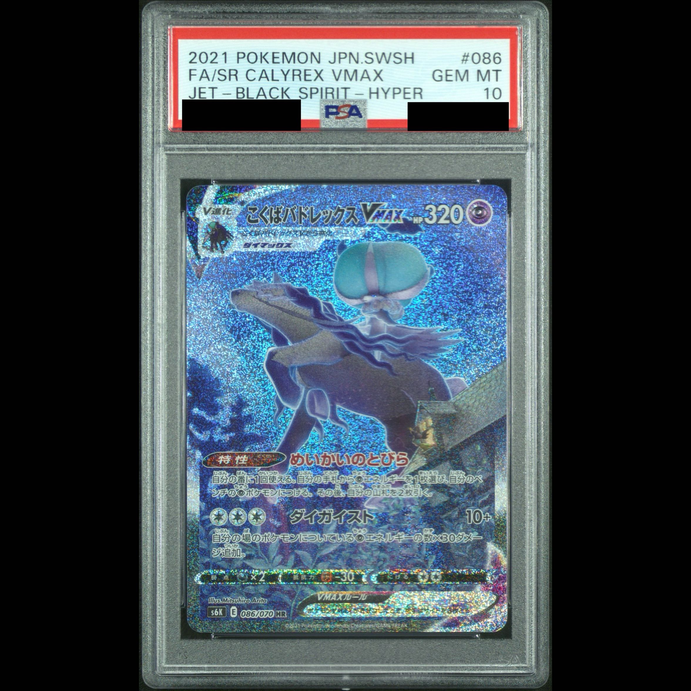 [PSA10] Kokuba Badレックス VMAX HR 086/070 1枚