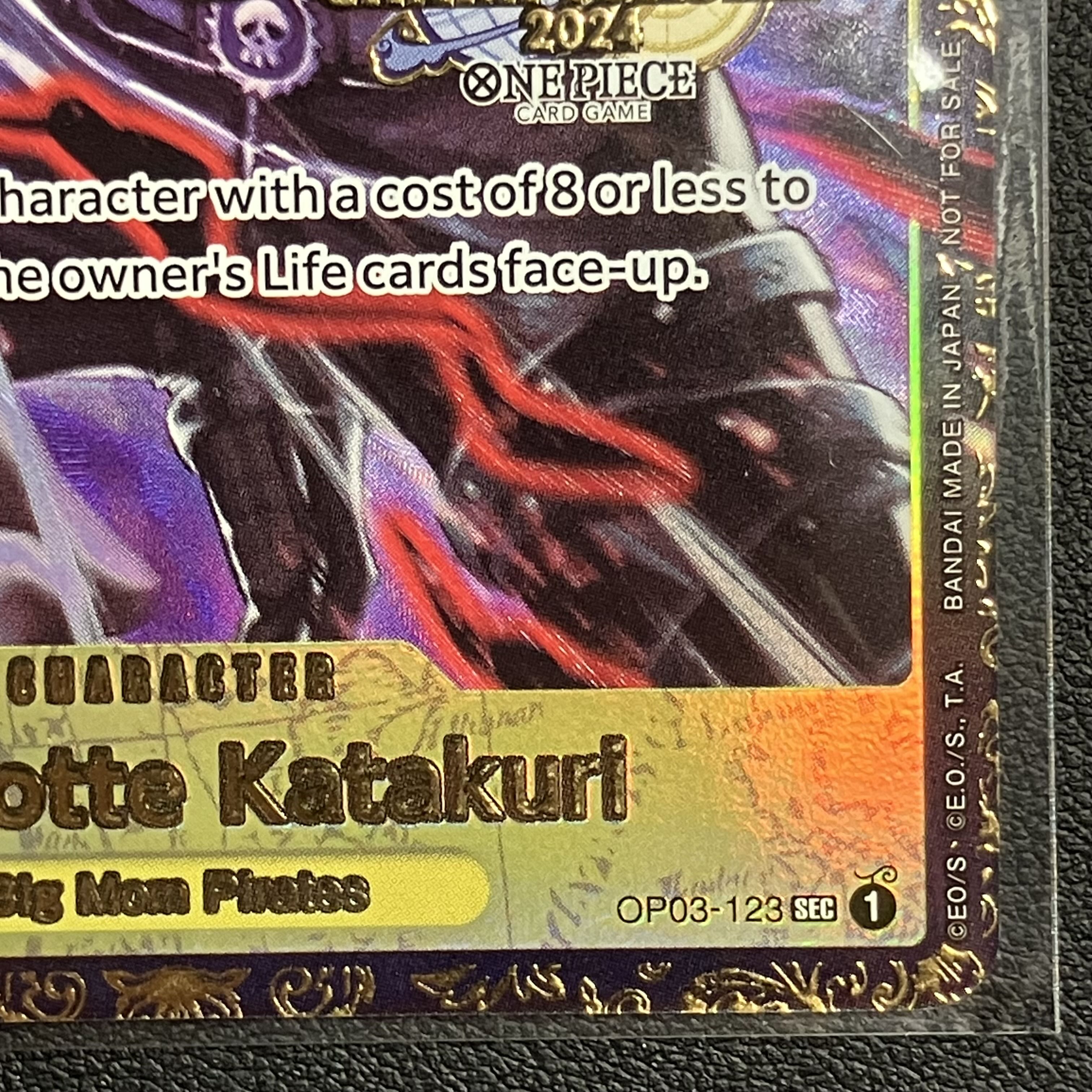 Charlotte Katakuri 《English》 Parallel Illustration Edition Championship 2024 WAVE1 3on3 Spring Best 8 Team Commemorative PROMO OP03-123