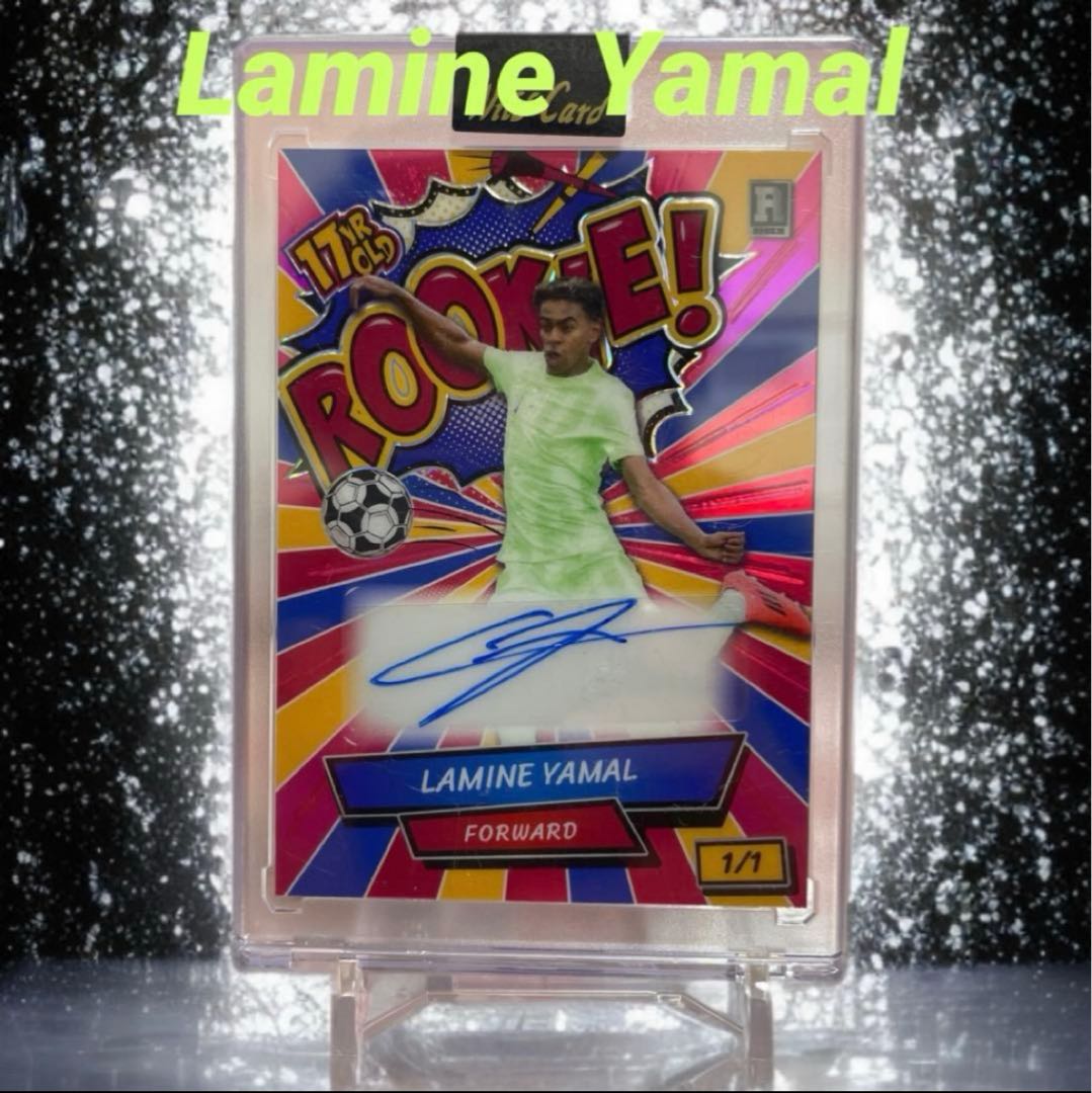 ラミン・ヤマル　 1of1 　直筆サイン　ルーキーカード　世界に1枚