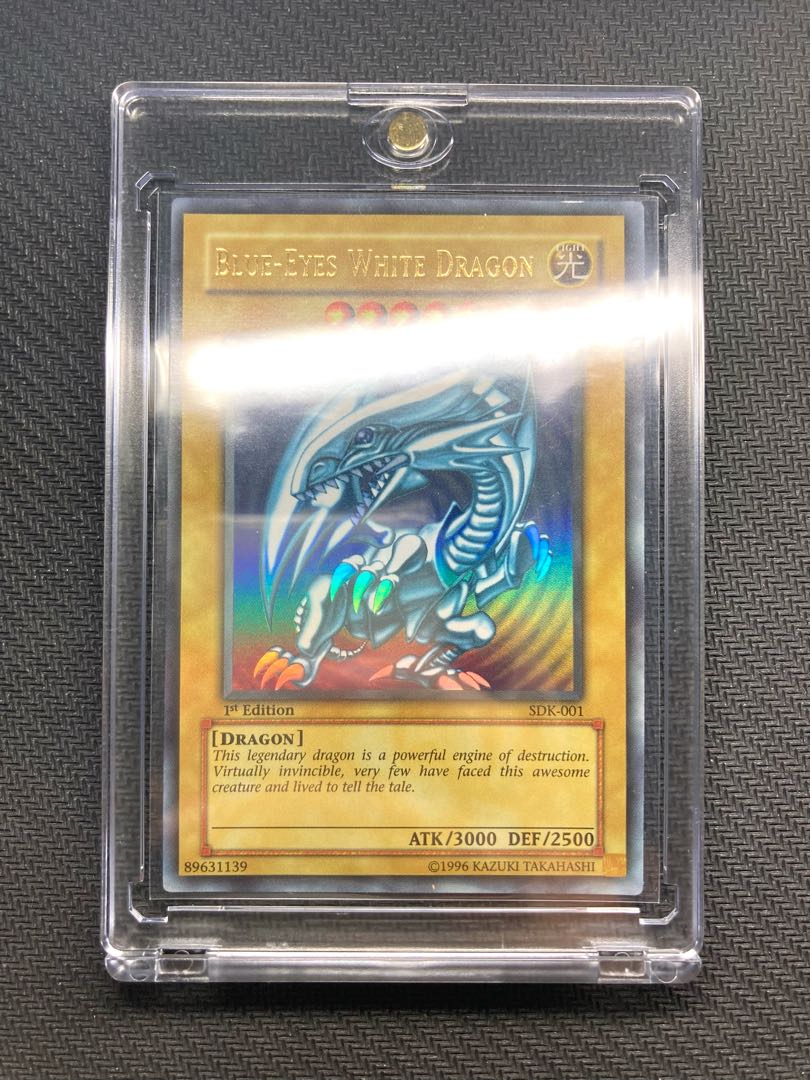 Semi-Beauty Grade, with magnet loader] Blue-Eyes White Dragon, English Ultra Rare, Old Asia.