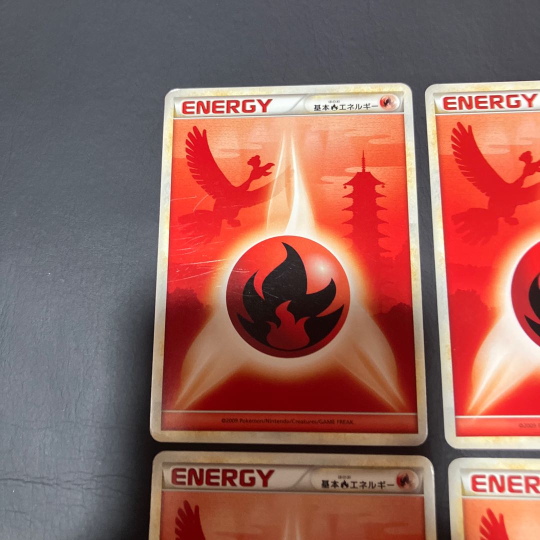 【状態】B ポケカ エネルギーカード　ホウオウ　レジェンド 4枚