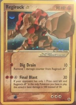 ポケモン - レジロック スター ポケモンカード レジロック ゴールドスター 英語版 Regirock