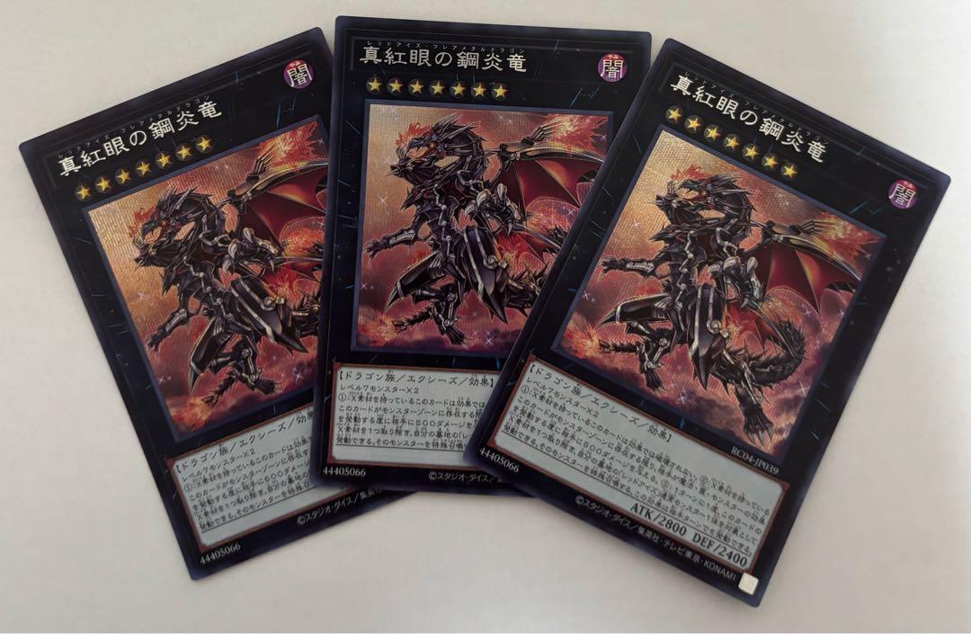 真紅眼の鋼炎竜 シークレットレア 3枚セット シクの通販 真紅眼の鋼炎竜 シークレットレア 3枚セット シクの通販