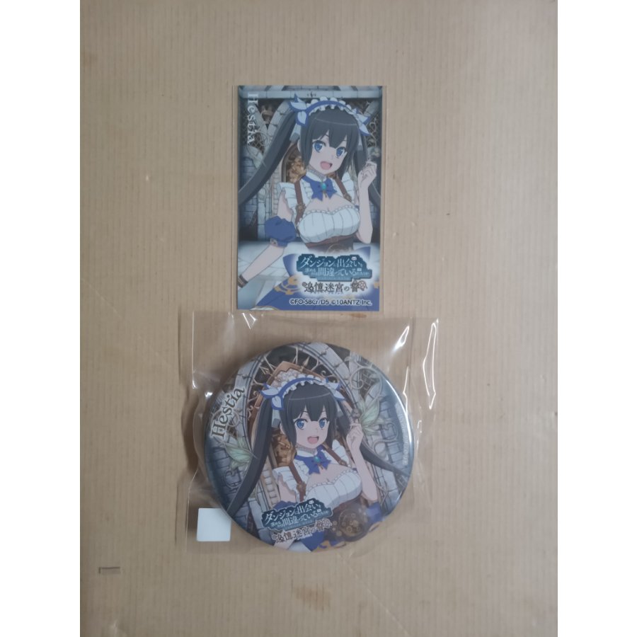 DanMachi Hestia Pin Badge & Card Set: Reminisce—Tales of Adventure in the Labyrinth